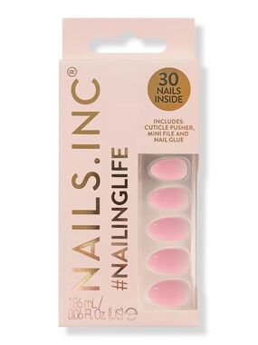 Nails Inc. Totally Taylor Classic Pink Press-On Nails - BRAND NEW!!  beauty fake